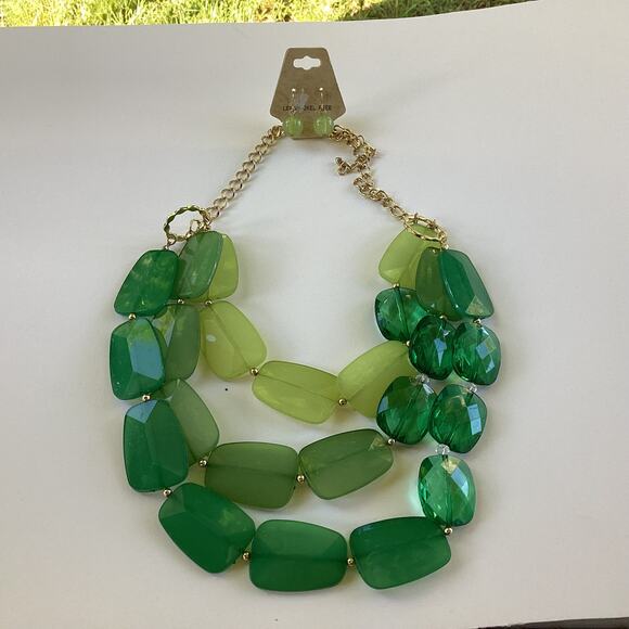 Jewelry - 1799NWT Fashion Multi-Layer Necklace Trendy Jewelry Boutique Colorful w/Earrings